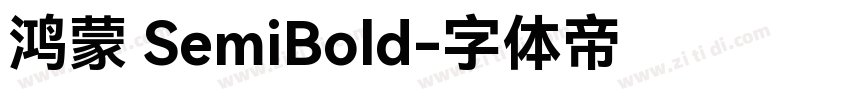 鸿蒙 SemiBold字体转换